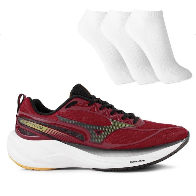 Tênis Mizuno Space 5 Masculino + 3 Pares de Meias - Foto 1