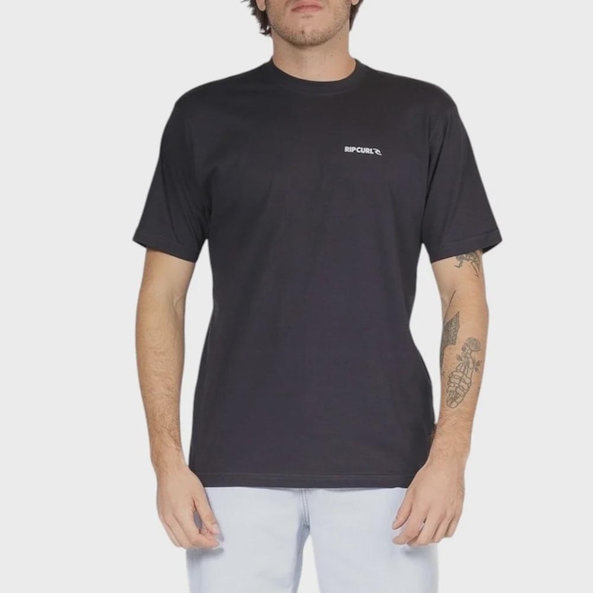 Camiseta Masculina Rip Curl Brand Icon Washed - Foto 1