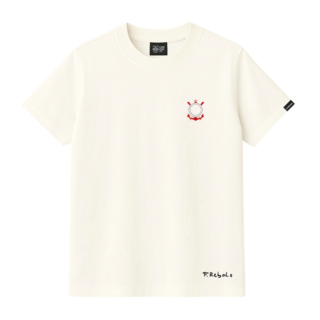 Camiseta Corinthians O Escudo por Rebolo Cancha FC Masculina - Foto 1