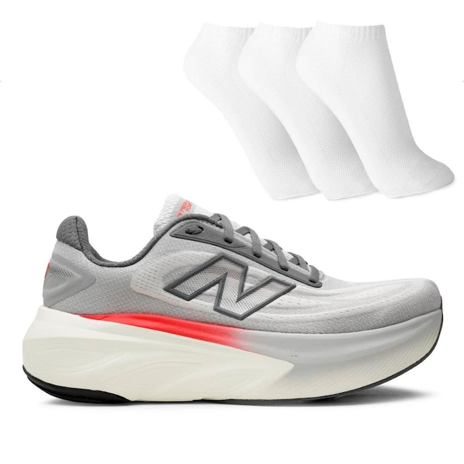 Tênis Masculino New Balance More V6 + 3 Pares de Meias - Foto 1