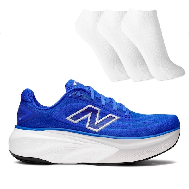 Tênis Masculino New Balance More V6 + 3 Pares de Meias - Foto 1