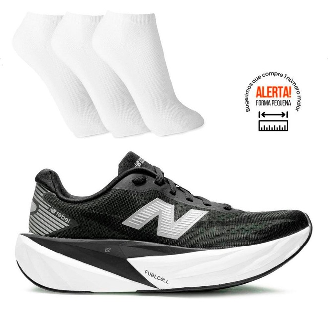 Tênis Feminino New Balance Fuelcell Rebel V5 + 3 Pares de Meias - Foto 1