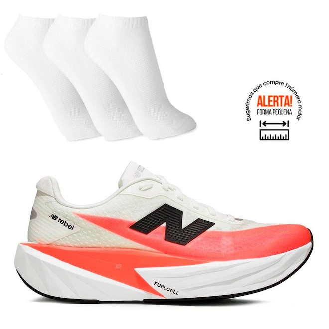 Tênis Masculino New Balance Fuelcell Rebel V5 + 3 Pares de Meias - Foto 1