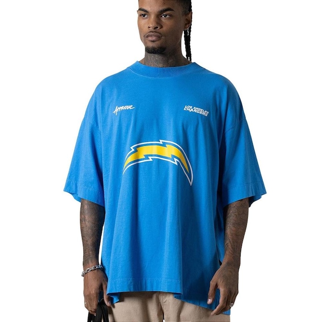 Camiseta Huge Oversized Masculina Approve x NFL II Chargers - Foto 1