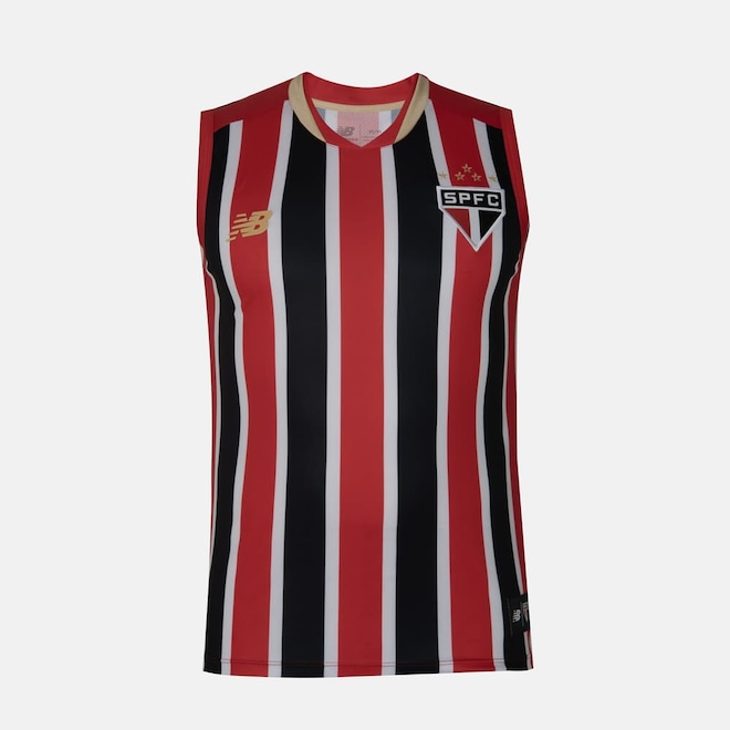 Camiseta Regata São Paulo II New Balance 25/26 Torcedor Listrada Masculino - Foto 1
