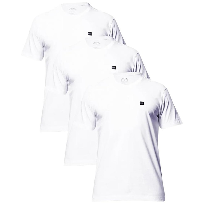 Kit 3 Camisetas Oakley Patch SM26 Masculina - Foto 1