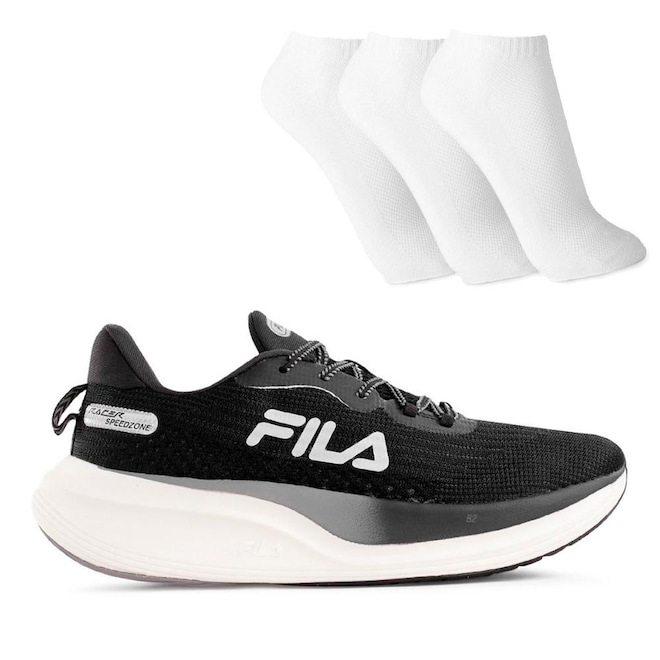 Tênis Fila Racer Speedzone Masculino + 3 Pares de Meias - Foto 1