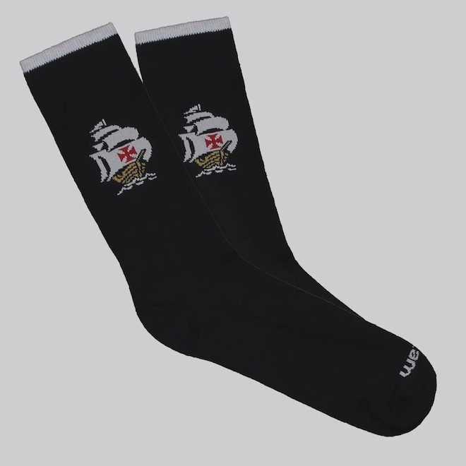 Meia Cano Alto Vasco Casual Caravela Unissex - Foto 1