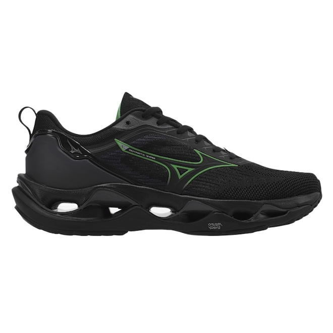 Tênis Mizuno Stratos 3 Corrida Preto - Masculino - Foto 1