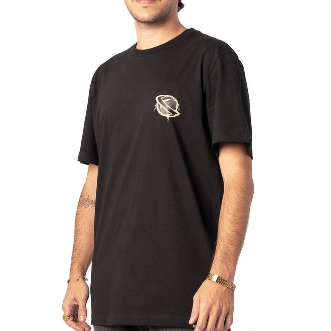 Camiseta Lost Saturn Zombie SM26 Masculina Preto - Foto 1