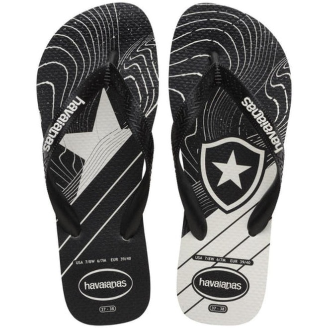 Chinelo De Dedo Havaianas Top Times Botafogo Masculino - Foto 1