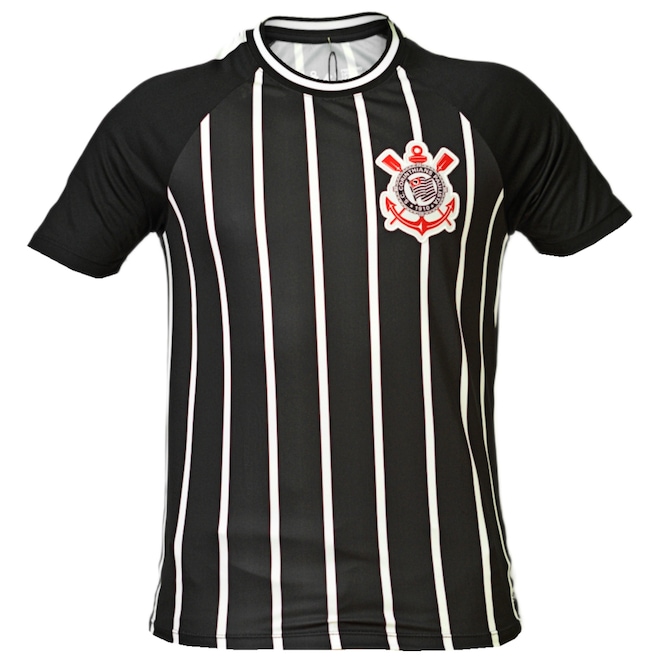 Camiseta do Corinthians Raglan Recortes Coimbra - Masculina - Foto 1