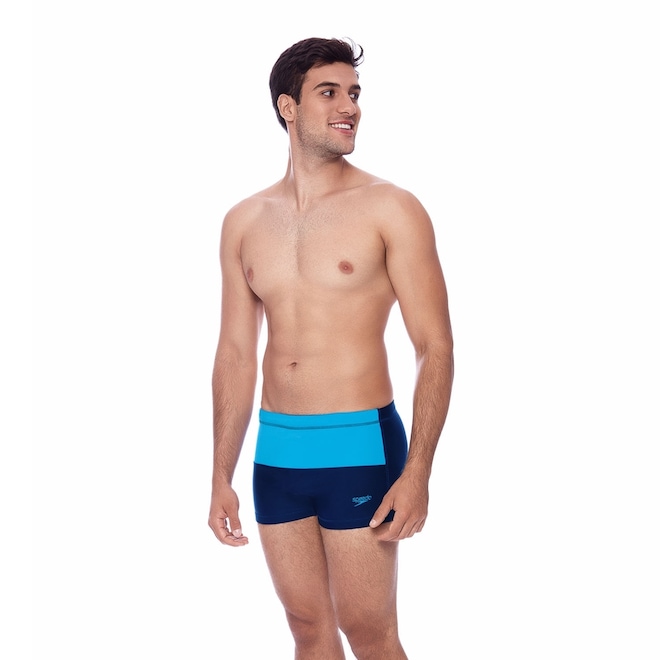 Sunga Boxer Masculina Speedo Color Block - Foto 1