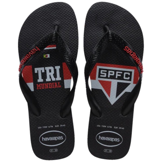 Chinelo Havaianas Top Times São Paulo Masculino - Foto 1
