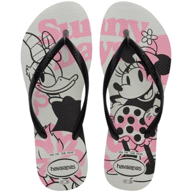 Chinelo Havaianas Slim Disney Feminino - Foto 1