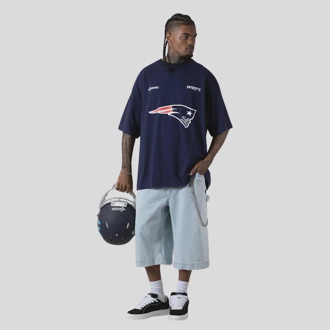 Camiseta Approve NFL II Patriots Huge Masculina - Foto 1