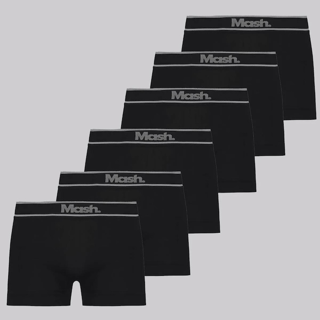 Kit Cueca Masculina Boxer Mash sem Costura - 6 Unidades - Foto 1