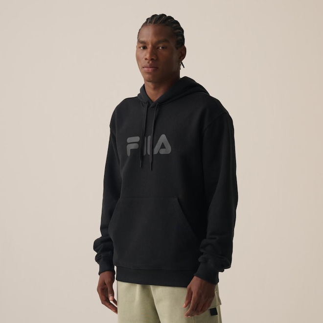 Blusão Com Capuz Fila Comfort Letter II Masculino - Foto 1