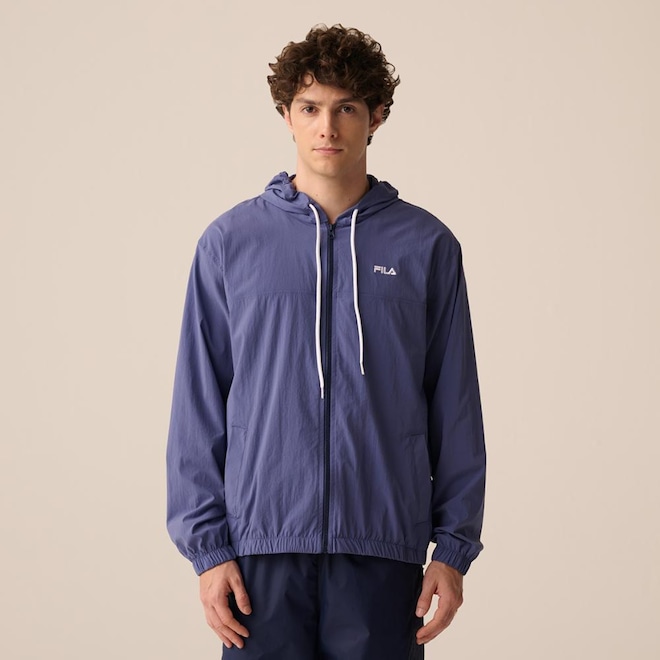 Jaqueta Fila Windbreaker Letter Masculina - Foto 1