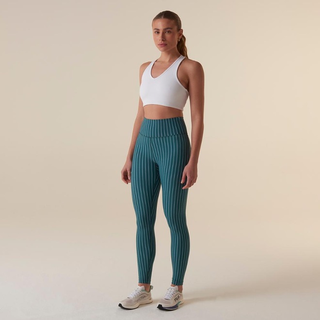Calça Legging Fila Future Sports Pinstripes Flow Feminina - Foto 1