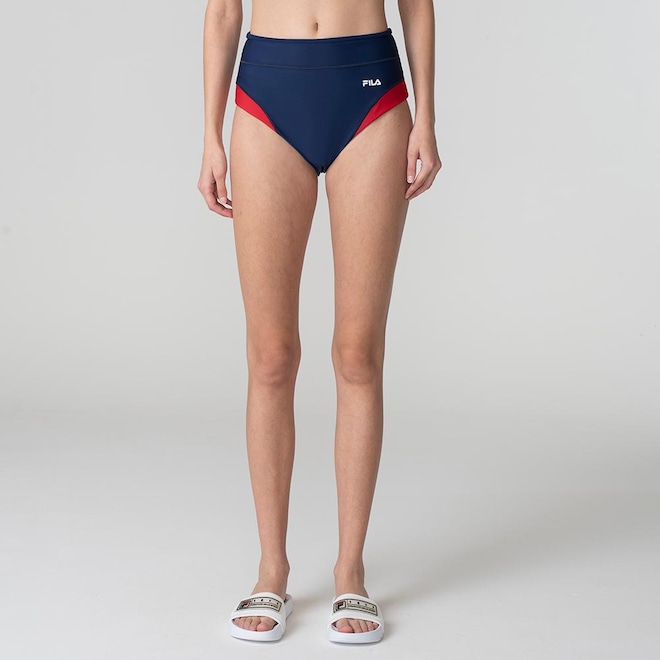 Sunquini Bottom Fila Hot Pants Feminino - Foto 1