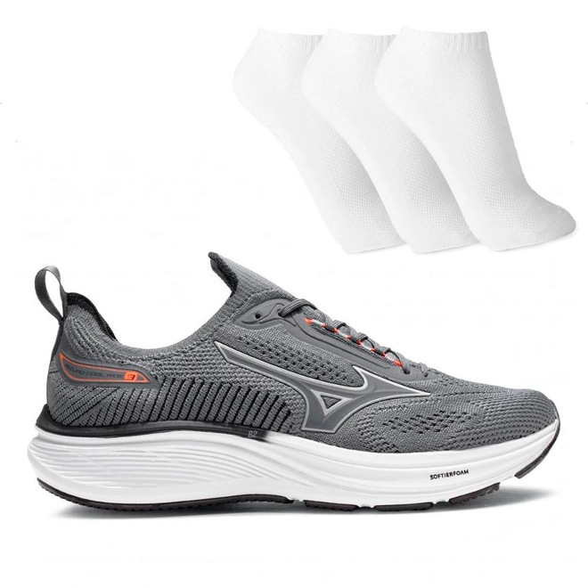 Tênis Masculino Mizuno Cool Ride 3 + 3 Pares de Meias - Foto 1