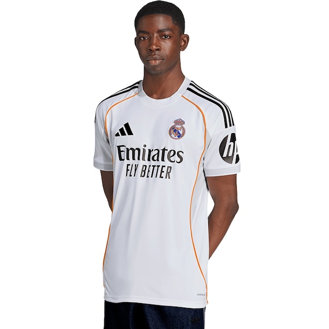 Camisa Real Madrid 25/26 I Torcedor adidas Masculina - Foto 1