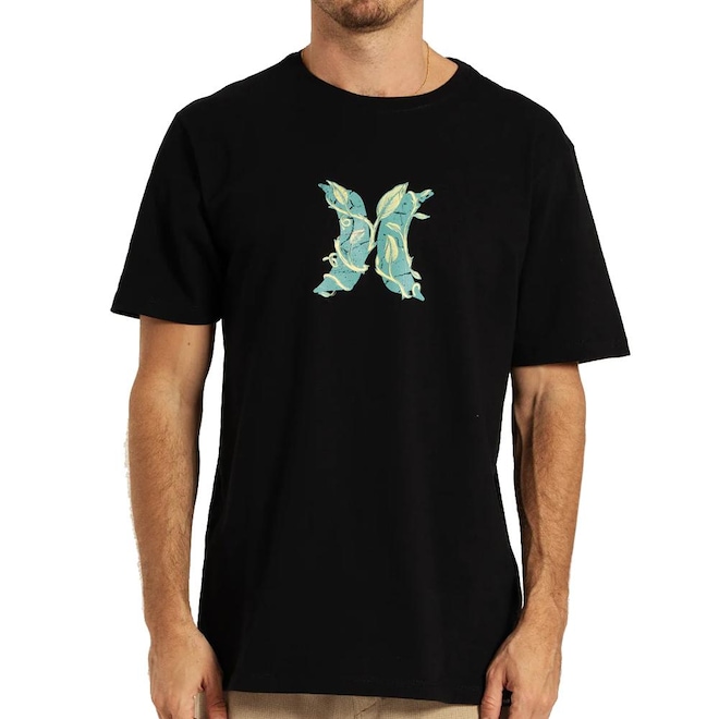 Camiseta Hurley Icon Garden SM26 Masculina - Foto 1