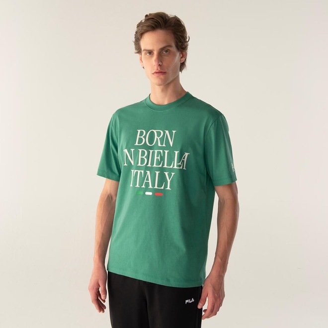 Camiseta Fila Comfort Born In Biella Letter Masculina - Foto 1
