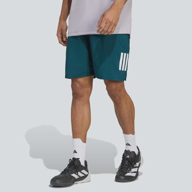Bermuda adidas Tennis Club 3 Stripes Masculino - Foto 1