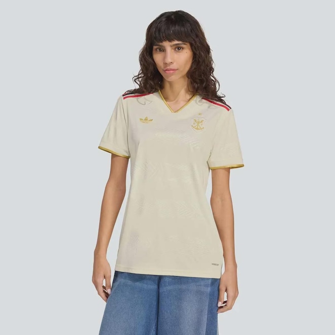 Camiseta do Flamengo III 25/26 Torcedor adidas Feminina - Foto 1