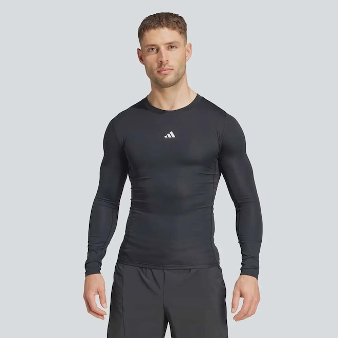 Camiseta Manga Longa adidas Techfit Masculina - Foto 1