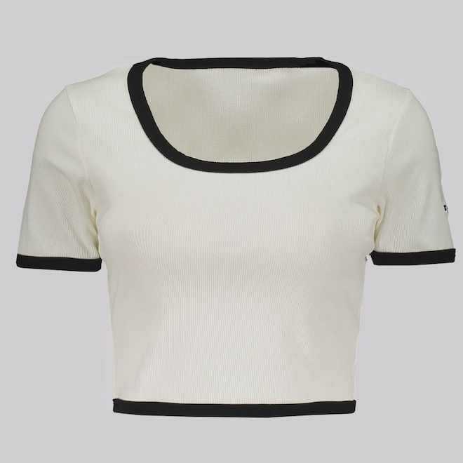 Camiseta Cropped Fila Rib Feminina - Foto 1
