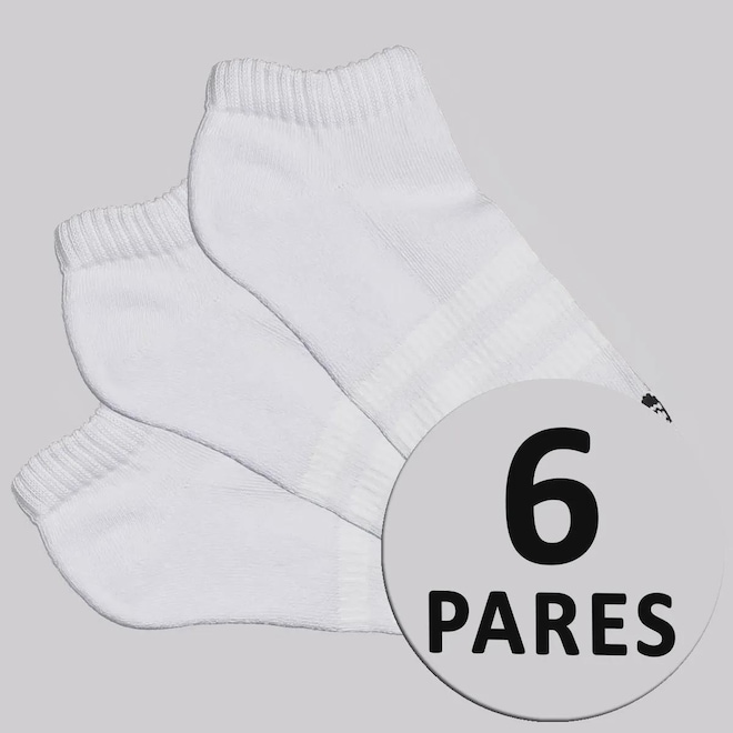 Meia Cano Curto adidas SPW - 6 Pares - Foto 1