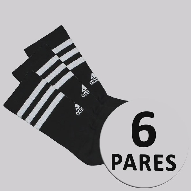 Meia Cano Ato adidas 3S 6 Unissex - 6 Pares - Foto 1