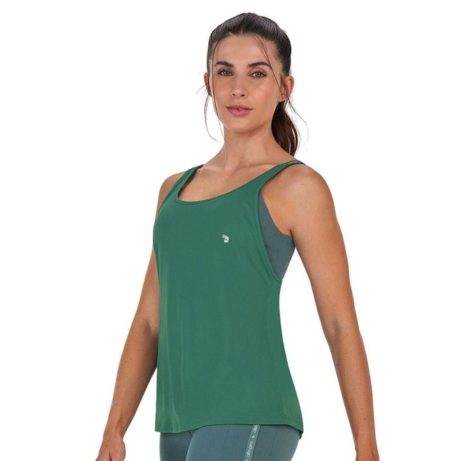 Camiseta Regata Alto Giro Com Elástico Feminina - Foto 1