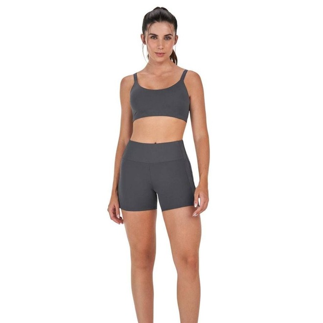 Bermuda Alto Giro Elástico Personalizado Feminina - Foto 1