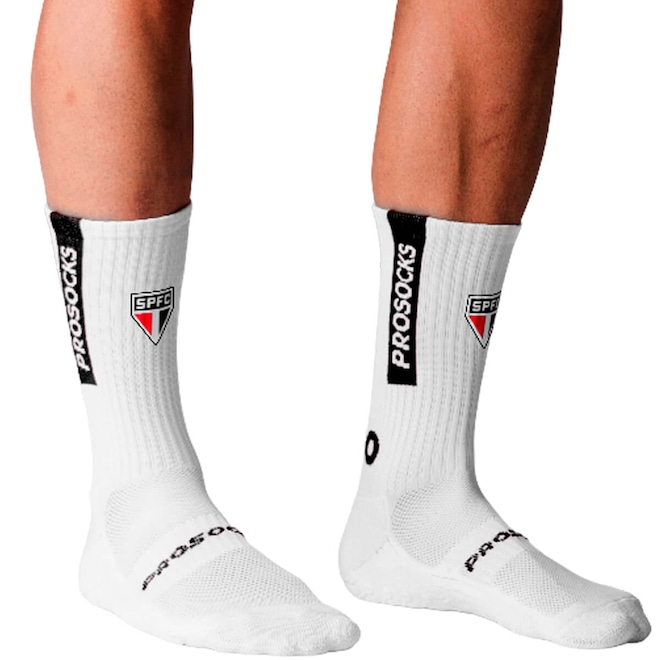 Meia Esportiva Futebol ProSocks UltraGrip São Paulo Masculina - Foto 1