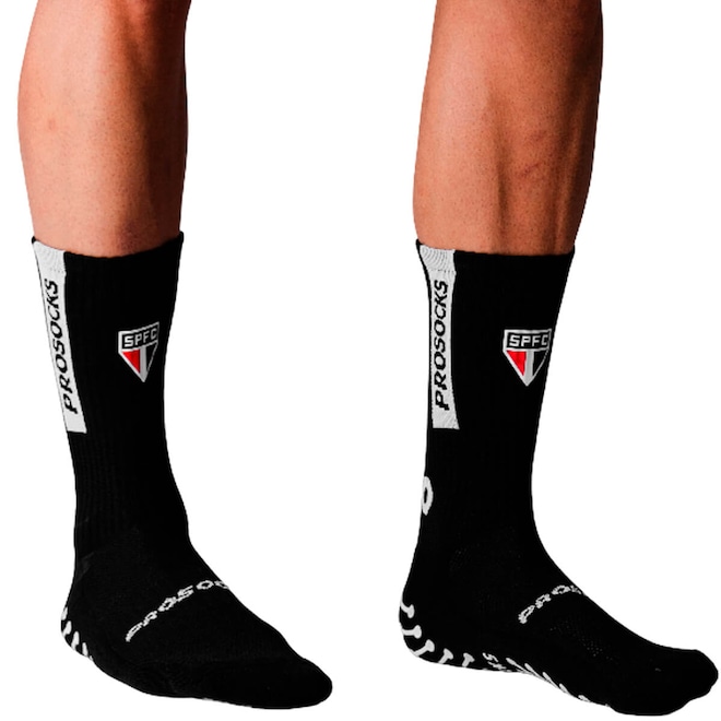 Meia Esportiva Futebol ProSocks UltraGrip São Paulo Masculina - Foto 1