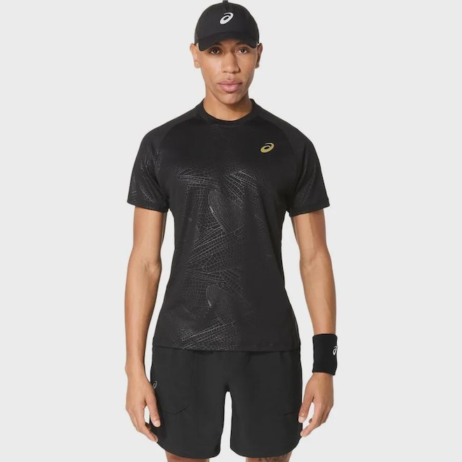 Camiseta ASICS Match Night Energy - Masculino - Preto - ASICS - Masculino - Foto 1
