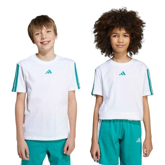 Camiseta adidas Essentials 3 Stripes Infantil - Foto 1