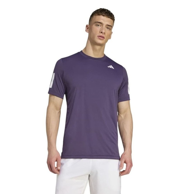 Camiseta adidas Tennis Club 3 Stripes Masculina - Foto 1