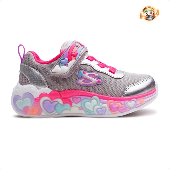 Tênis Skechers Eternal Heart Lights Infantil - Foto 1