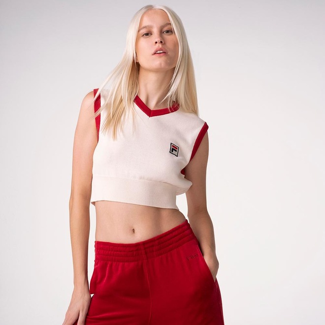 Colete Fila Heritage Crop Sweater Vest Feminino - Foto 1