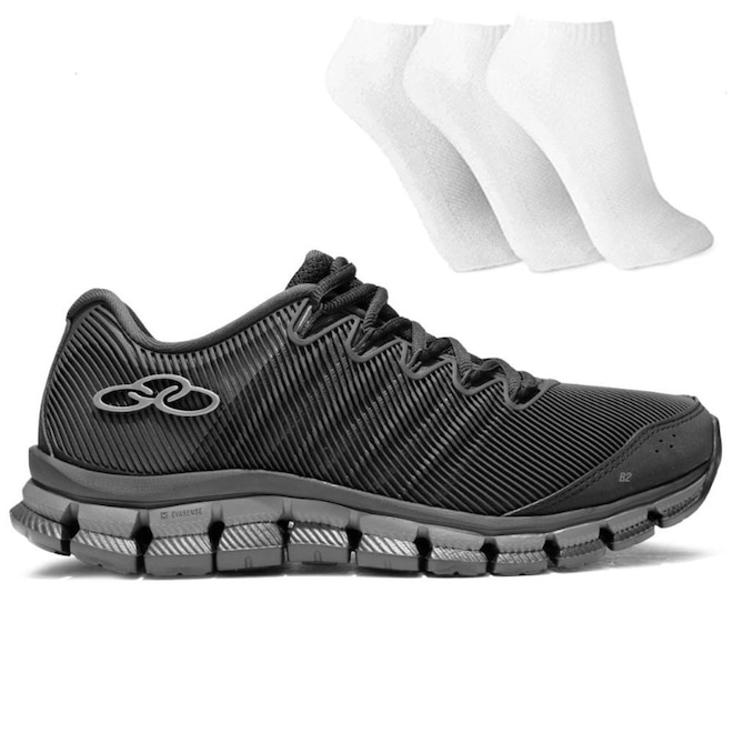 Tênis Olympikus Dynamic Masculino + 3 Pares de Meias - Foto 1
