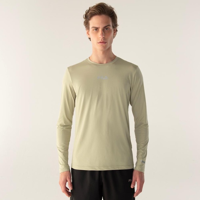 Camiseta Manga Longa Fila Sun Protect Breezy Masculina - Foto 1