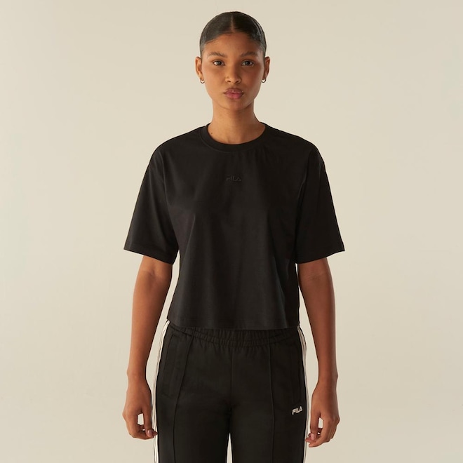 Camiseta Fila Cropped Comfort Classic Feminina - Foto 1