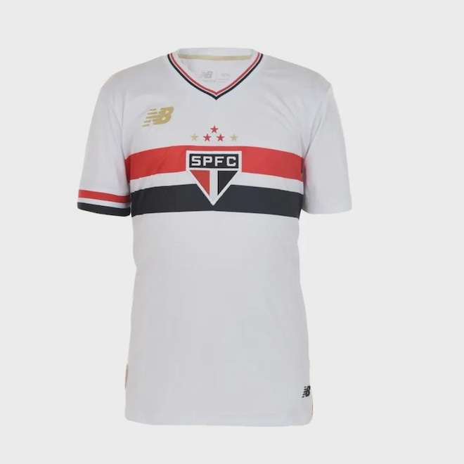 Camisa do São Paulo I 25/26 New Balance Infantil - Foto 1