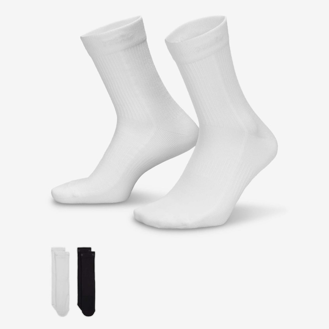 Meia Nike Everyday Cushioned (2 Pares) Unissex - Foto 1