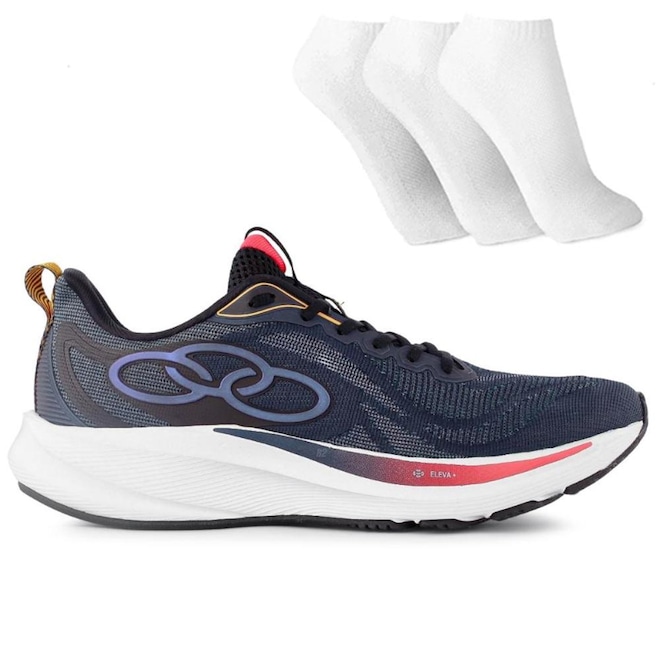 Tênis Masculino Olympikus Circuito + 3 Pares de Meias - Foto 1